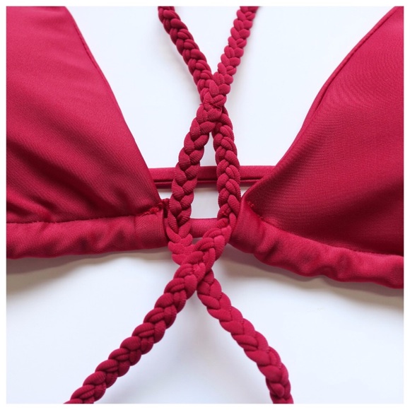 ⭐️RED⭐️strappy braid sexy Brazilian bikini ✨ - Picture 6 of 7